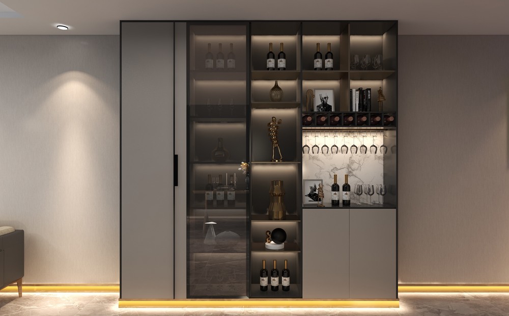 酒柜光影中的生活美学